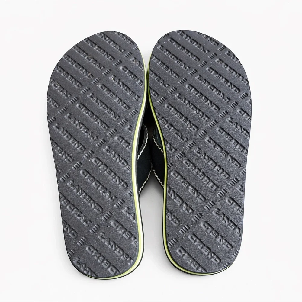 Lands’ End Kids Navy Slip On Sandals Youth Size 5 NEW No Tags